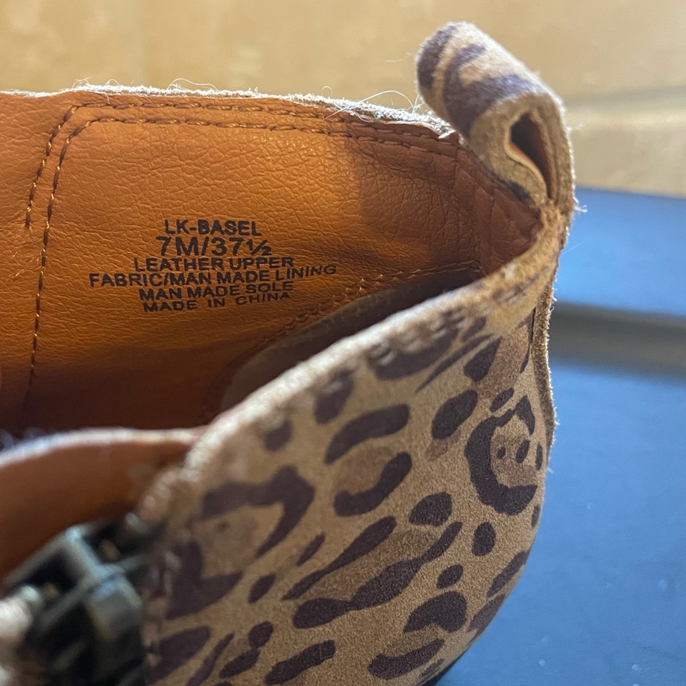 Lucky Brand Basel Booties Javan Print Suede - Picture 3 of 8